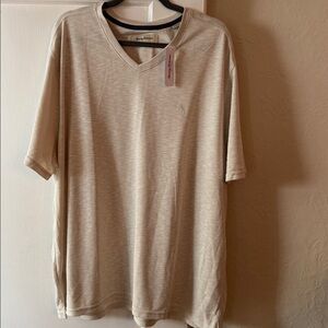 Tommy Bahama Paradiso S/S Vee Tee in Coconut Cream